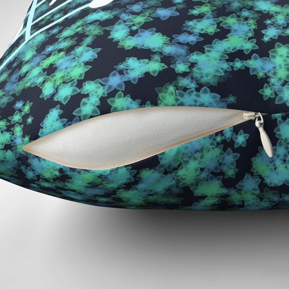 Beautifully designed Song of Storms Zelda throw pillow featuring iconic Ocarina of Time imagery and aesthetics.