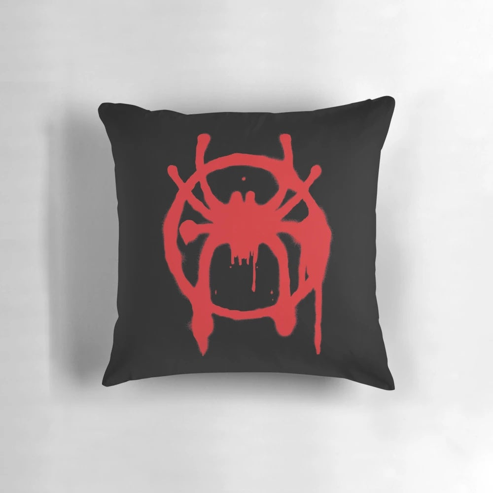 Spider-Verse Miles Morales Pillow with vibrant red and black design