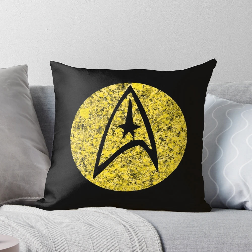 Star Trek: The Original Series Command Gold Insignia Paint Splatter Pillow