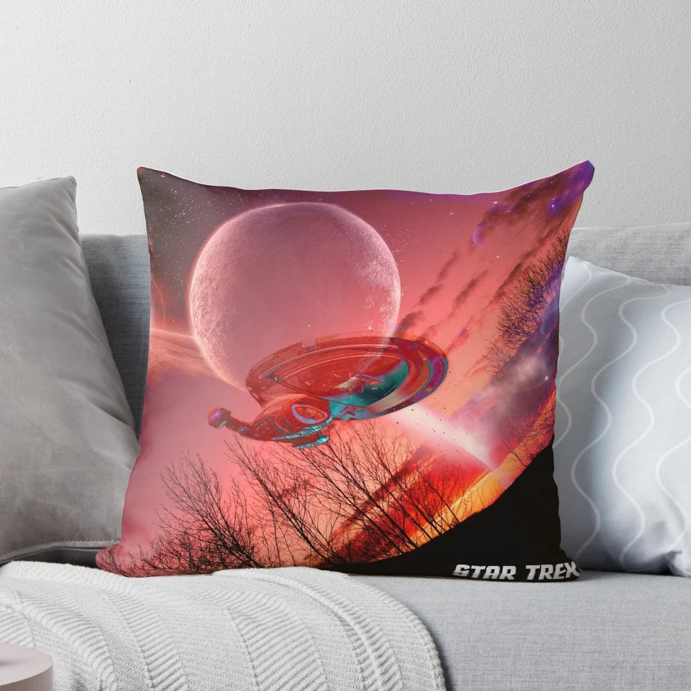 Star Trek: Voyager Spaceship Throw Pillow, Officially Licensed Star Trek Merchandise
