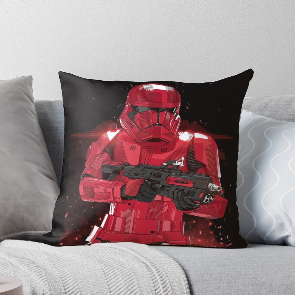 An officially licensed Star Wars clone trooper pillow featuring the iconic character.