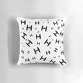 A decorative throw pillow featuring the iconic Tie Fighter spacecraft from the Star Wars universe.
