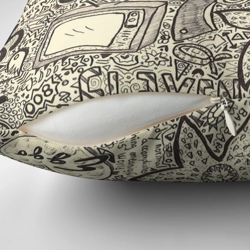 Officially licensed Stranger Things pillow with images of Eleven, Lucas, and the Demogorgon from the hit Netflix series.