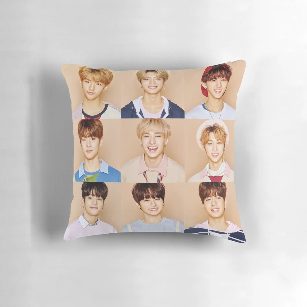 Stray Kids Pillow featuring members of the popular K-pop group