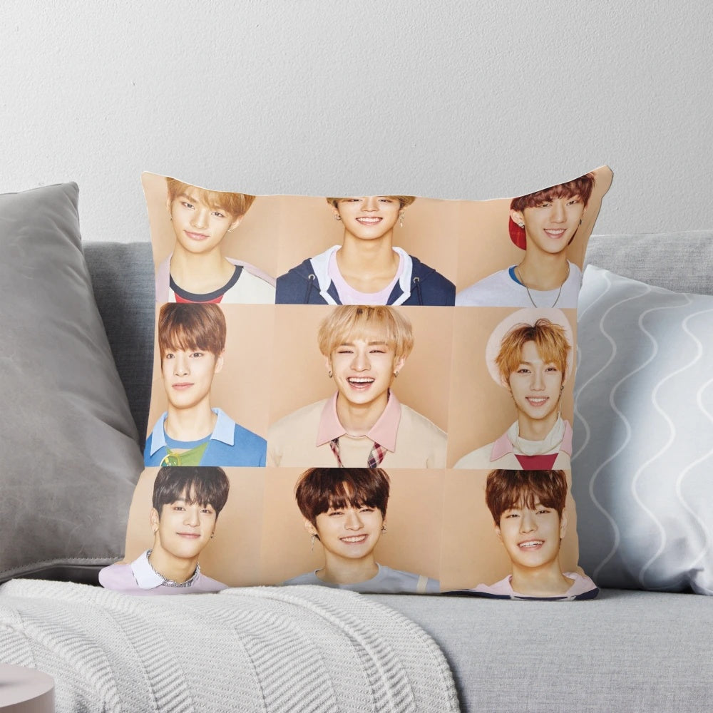 Stray Kids Pillow featuring members of the popular K-pop group