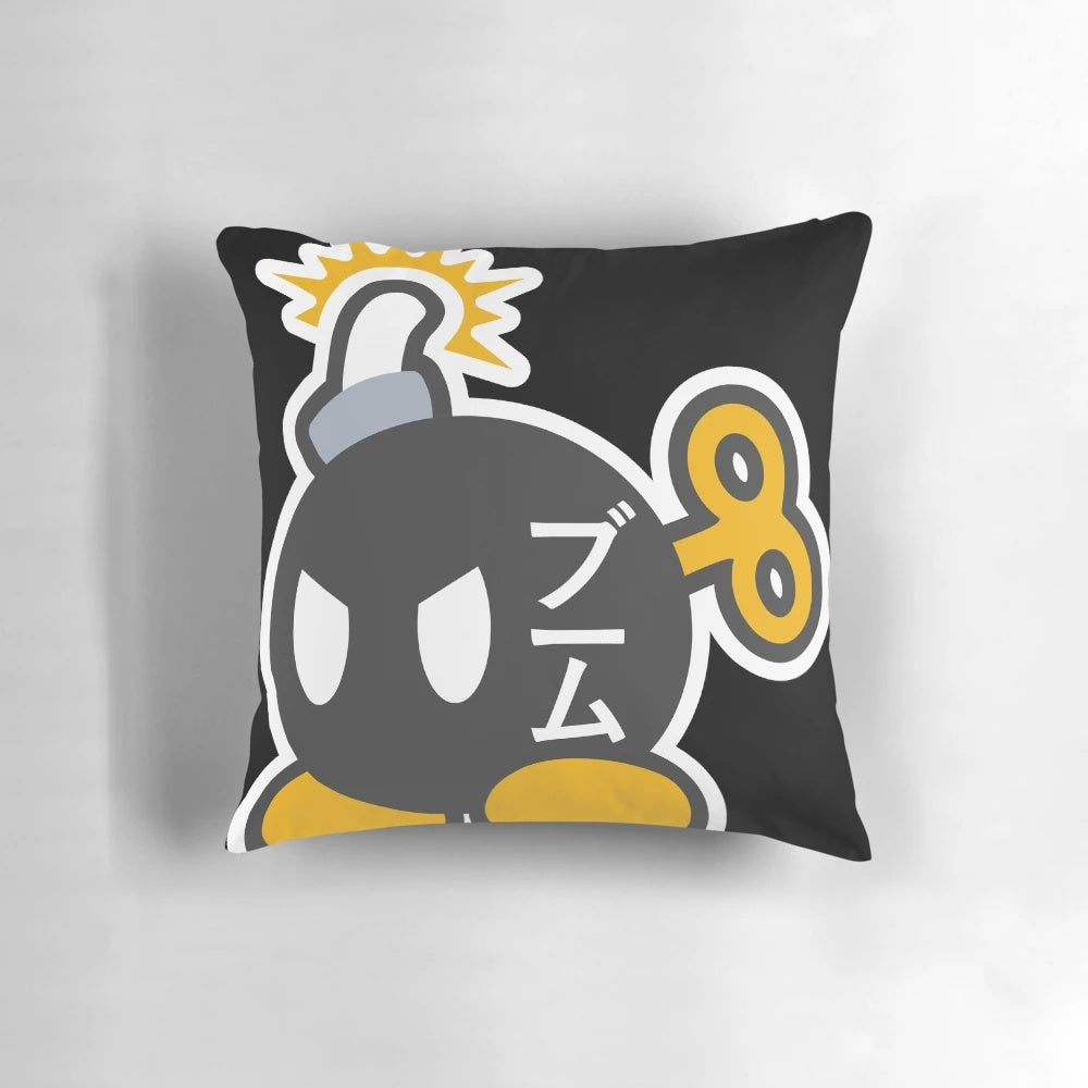 Super Mario-inspired Bob-omb plush pillow