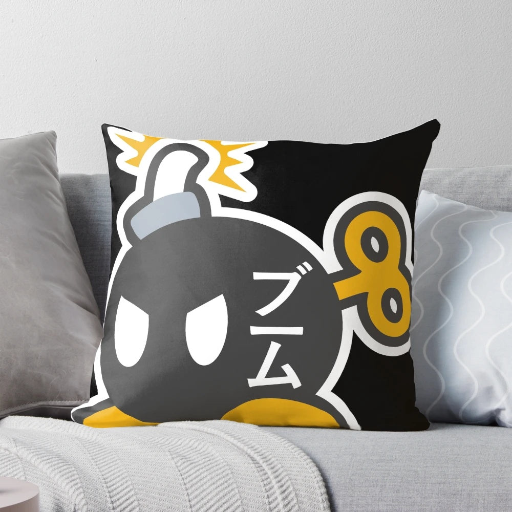 Super Mario-inspired Bob-omb plush pillow