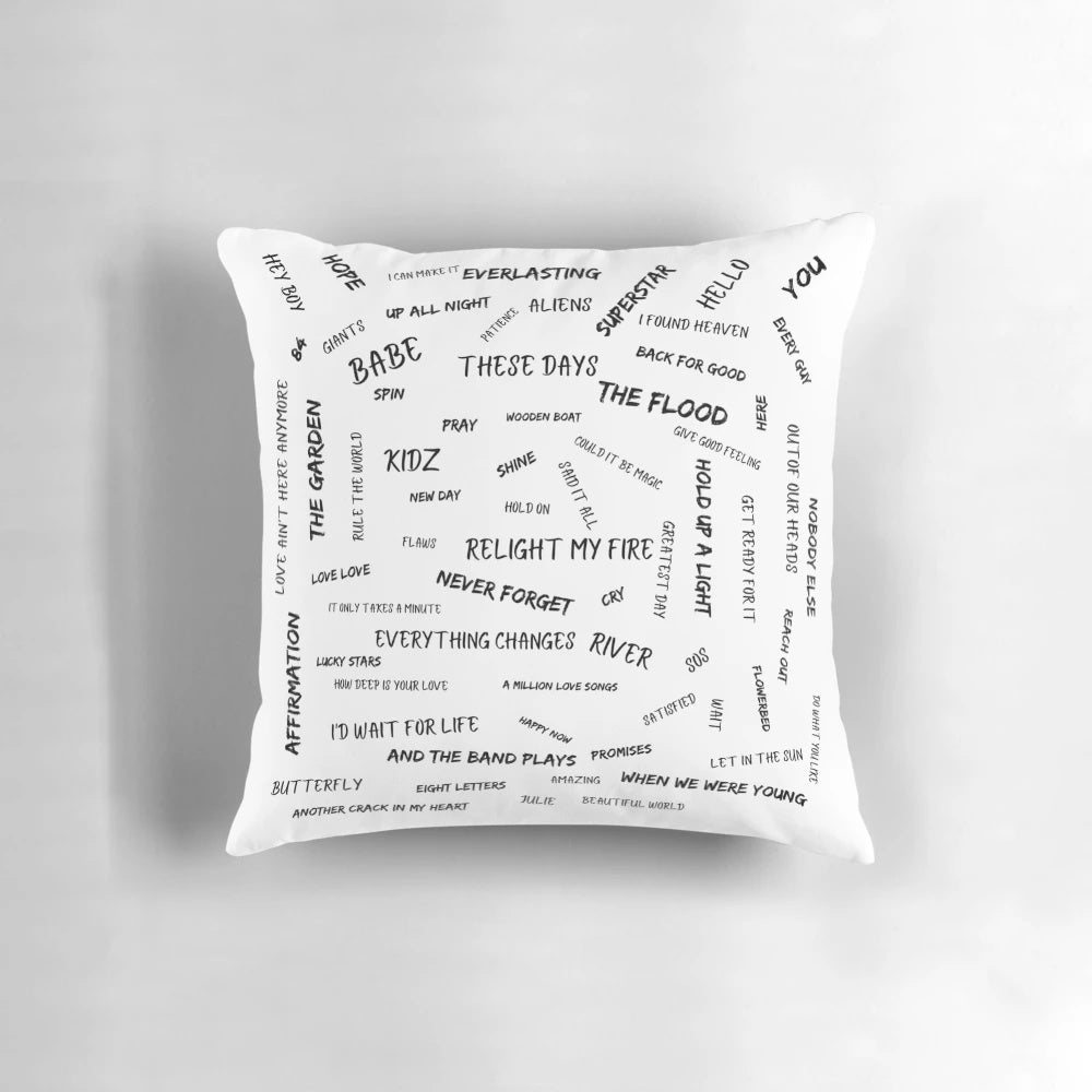 Take That Song Titles Decorative Throw Pillow