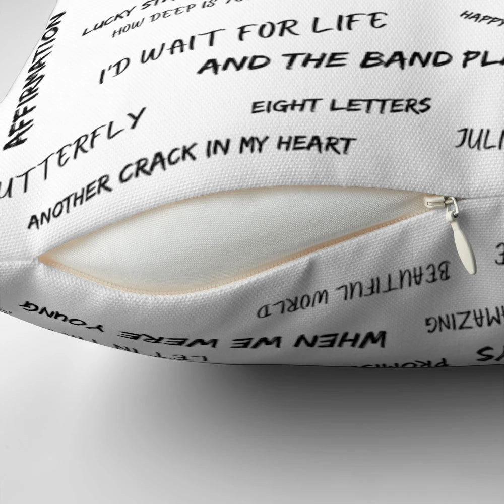Take That Song Titles Decorative Throw Pillow