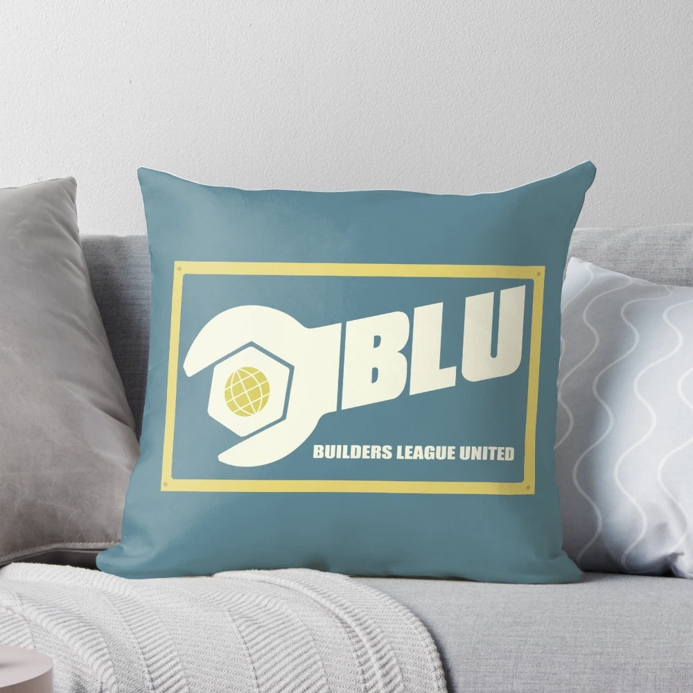 Blu Team Fortress 2 Decorative Pillow with Team Fortress 2 Logo