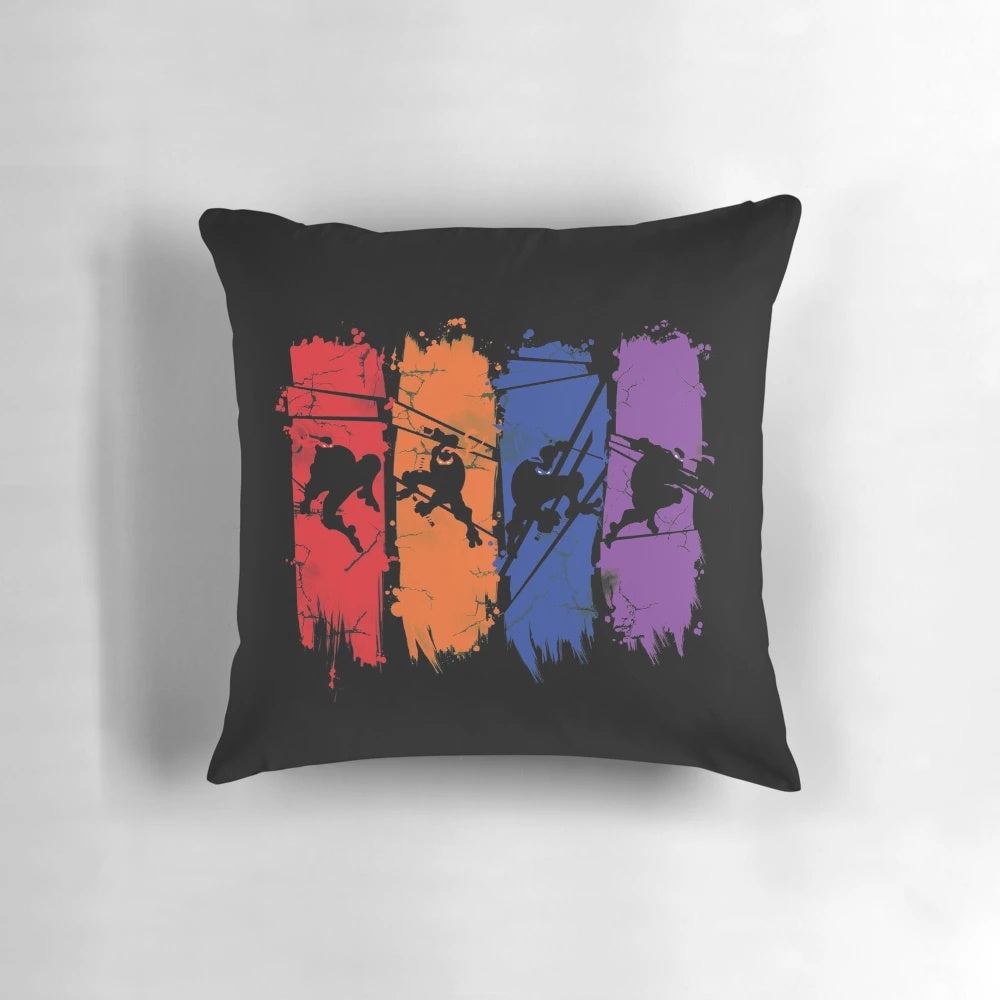 Teenage Mutant Ninja Turtles Pillow featuring the iconic four turtles