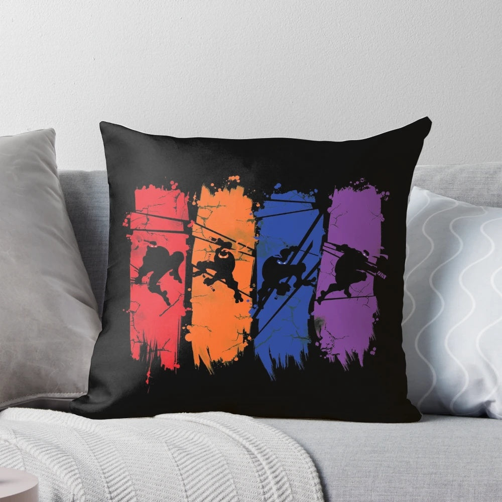 Teenage Mutant Ninja Turtles Pillow featuring the iconic four turtles