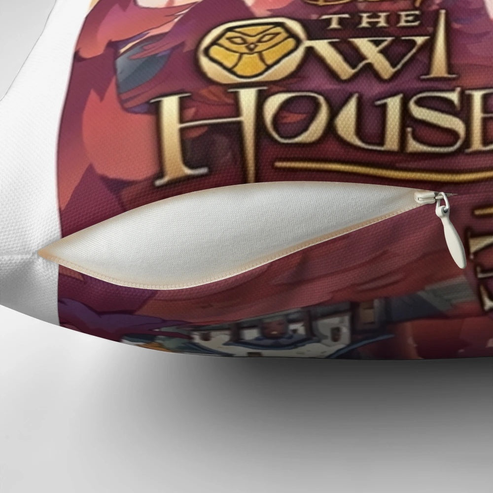 The Owl House Season 2 Throw Pillow - Featuring Eda Clawthorne, Luz Noseda, and King