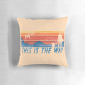 Soft, plush pillow featuring the iconic "This is the Way" phrase from the hit Star Wars series, The Mandalorian.