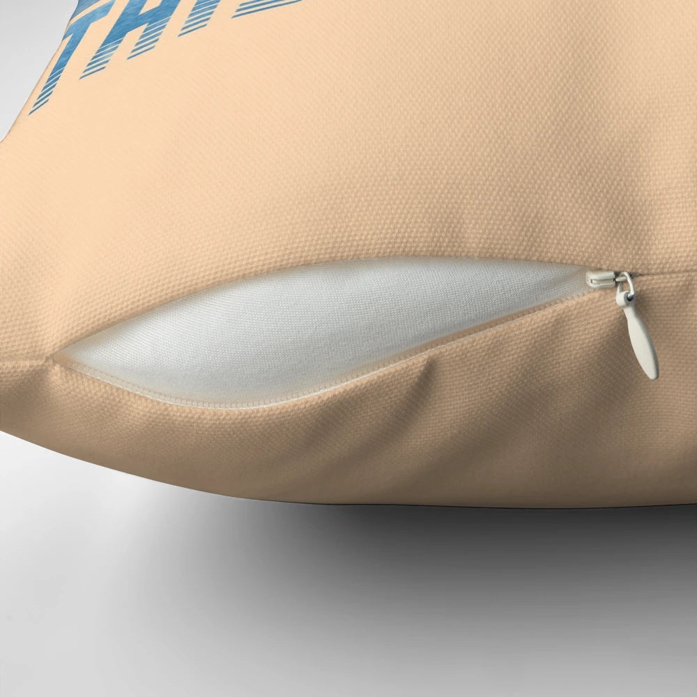 Soft, plush pillow featuring the iconic "This is the Way" phrase from the hit Star Wars series, The Mandalorian.