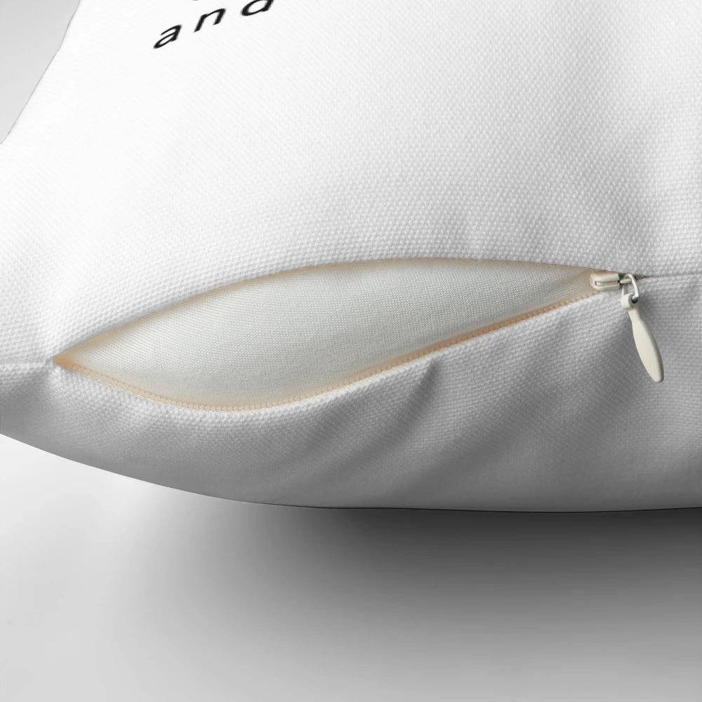 Cozy "Thor Ragnarok" Loki-themed decorative pillow with text "and then he stabbed me