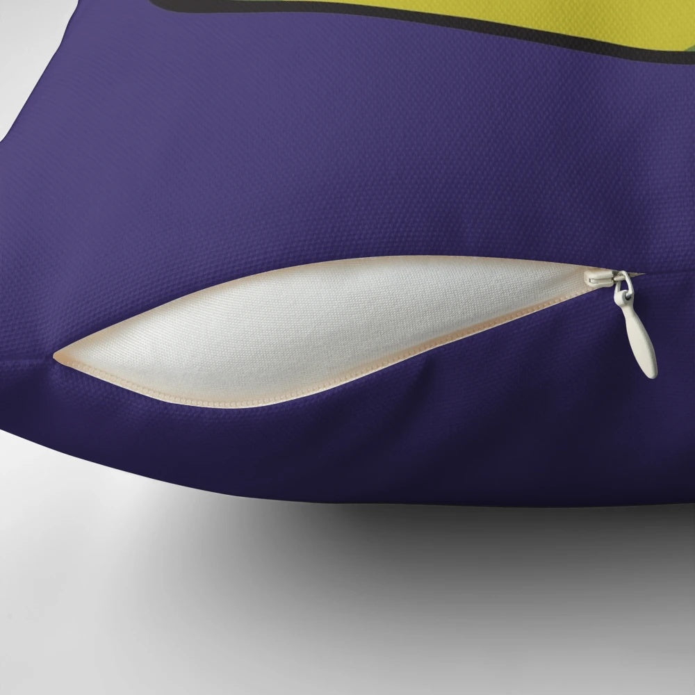 Officially licensed TMNT Donatello face throw pillow, featuring the iconic character from the 1980s cartoon series.