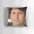 A plush, comfortable pillow featuring the likeness of Bethesda's Todd Howard, perfect for gaming enthusiasts.