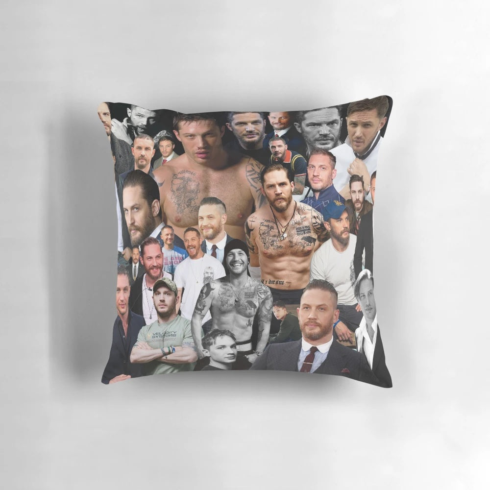 Tom Hardy inspired pillow with Eddie Brock and Warrior graphic