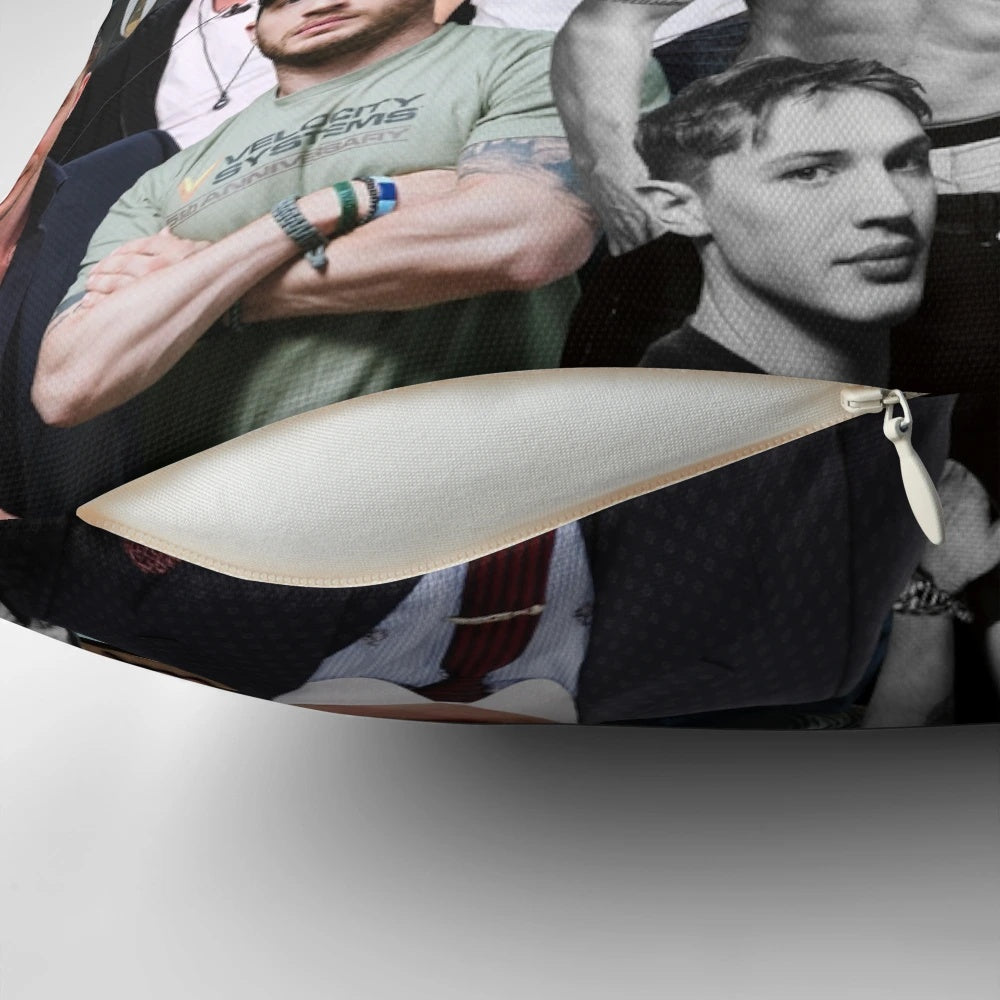 Tom Hardy inspired pillow with Eddie Brock and Warrior graphic