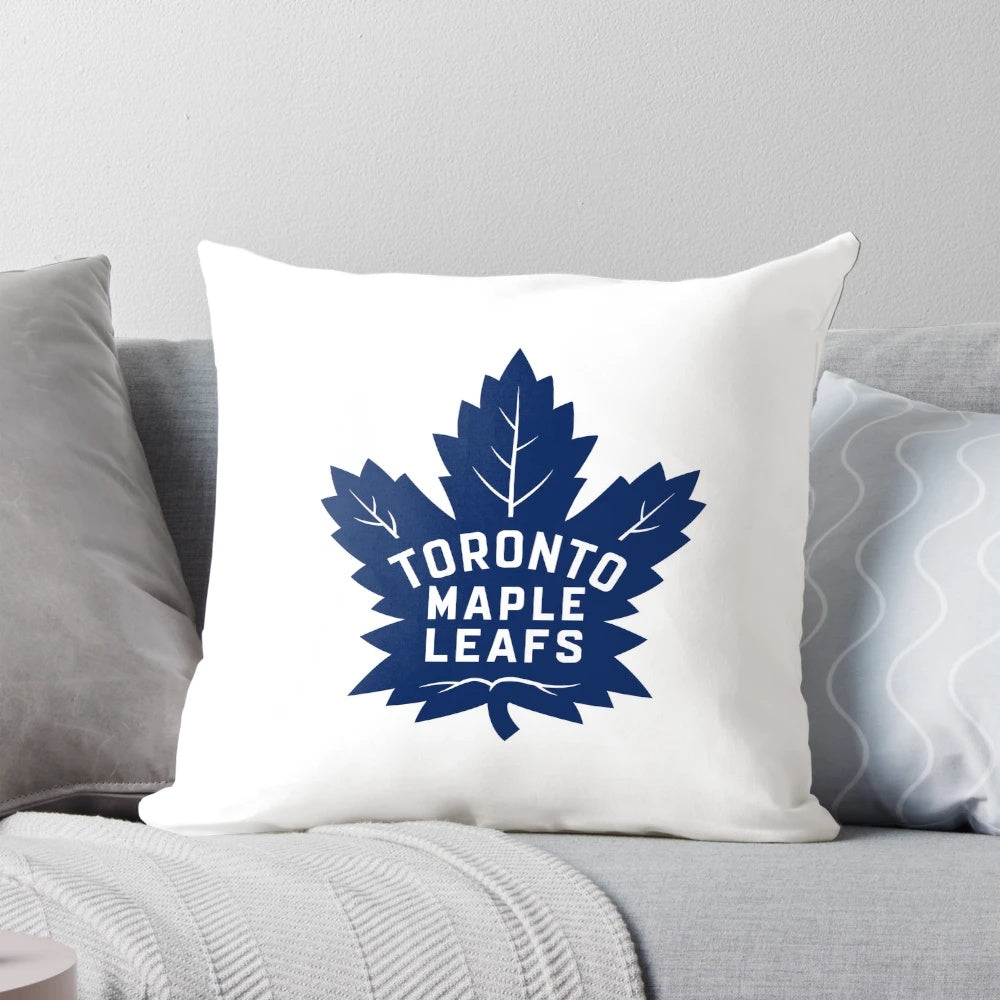 Toronto Maple Leafs NHL Hockey Logo Printed on a Soft Plush Pillow