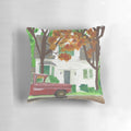Officially licensed Twilight Saga Bella Swan's House pillow, featuring the iconic home in Forks, Washington