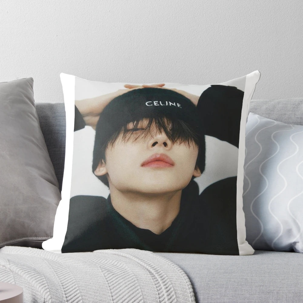 Soft and plush TXT Yeonjun pillow, featuring the member of the popular Kpop group Tomorrow X Together.