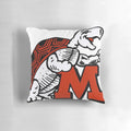 Officially licensed University of Maryland Terrapins pillow featuring the Maryland logo and mascot