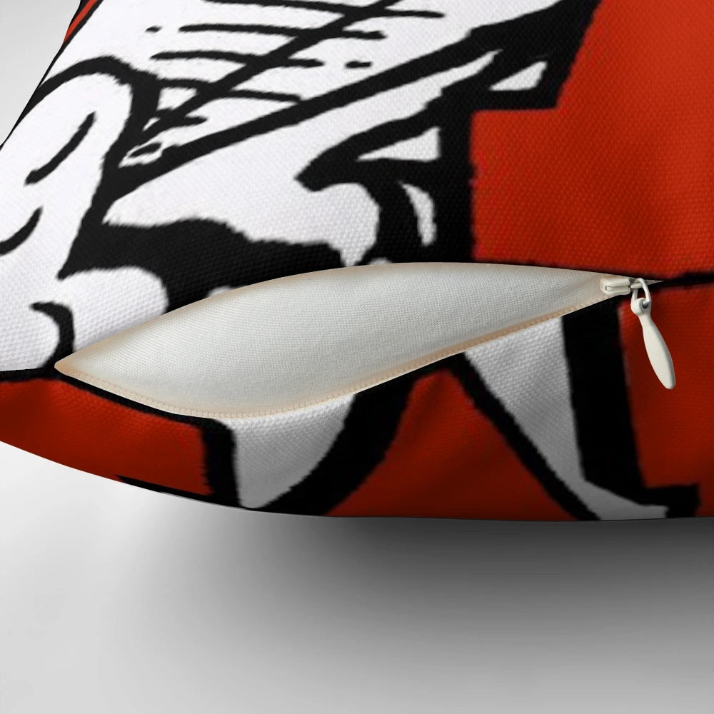 Officially licensed University of Maryland Terrapins pillow featuring the Maryland logo and mascot