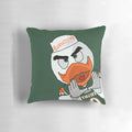 University of Miami Hurricanes Mascot Pillow with Sebastian the Ibis