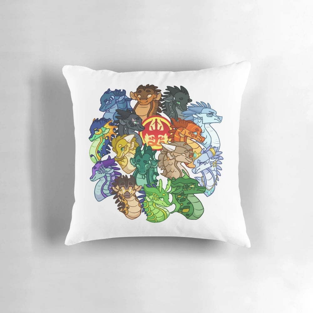 Wings of Fire Pillow featuring characters from the bestselling fantasy book series