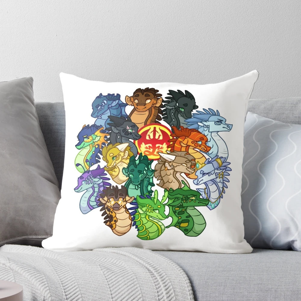 Wings of Fire Pillow featuring characters from the bestselling fantasy book series