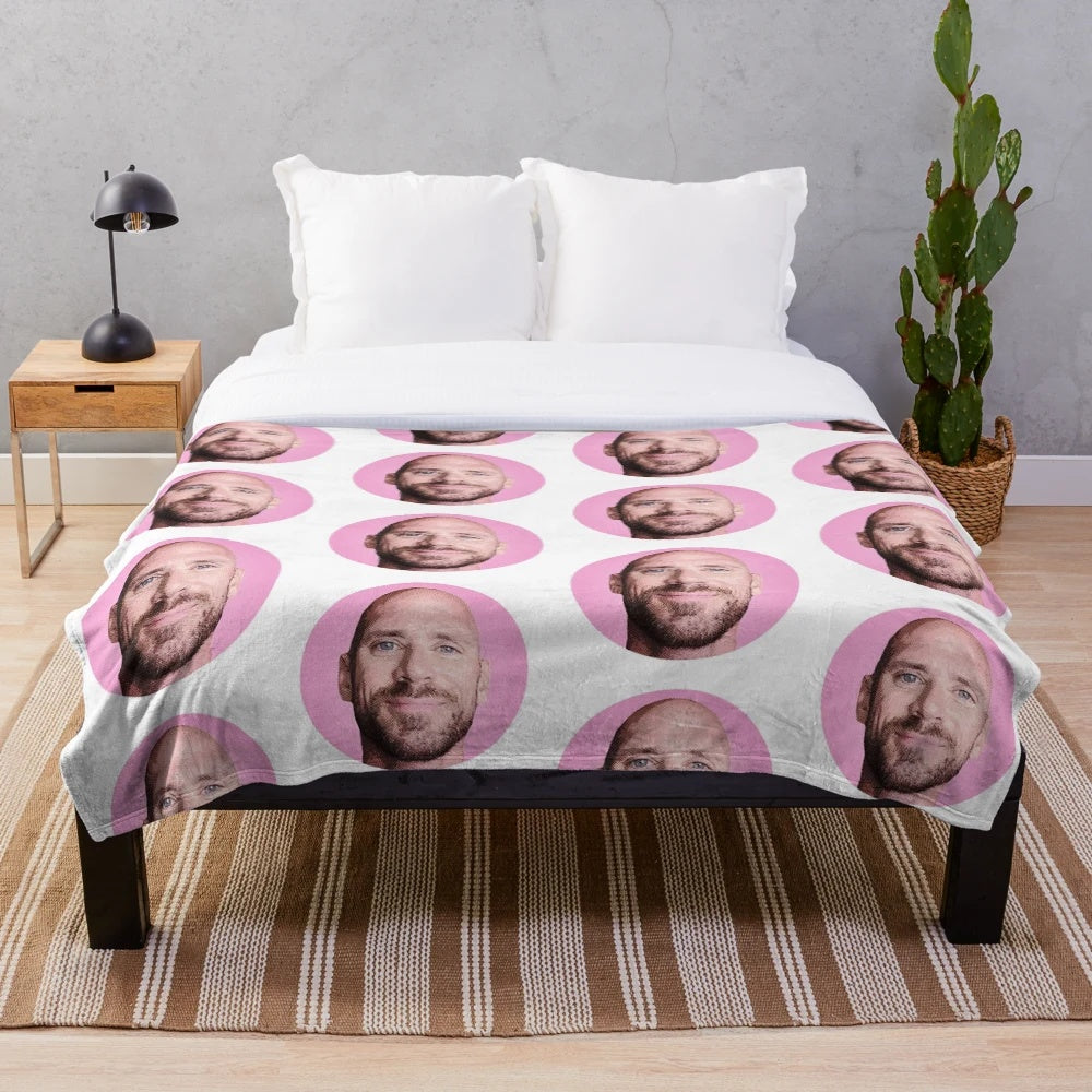 Johnny Sins inspired plush blanket