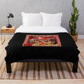 Oingo Boingo Inspired Plush Blanket with 1970s Retro Design
