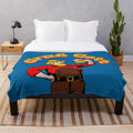 Oktoberfest-themed plush blanket with German text and imagery