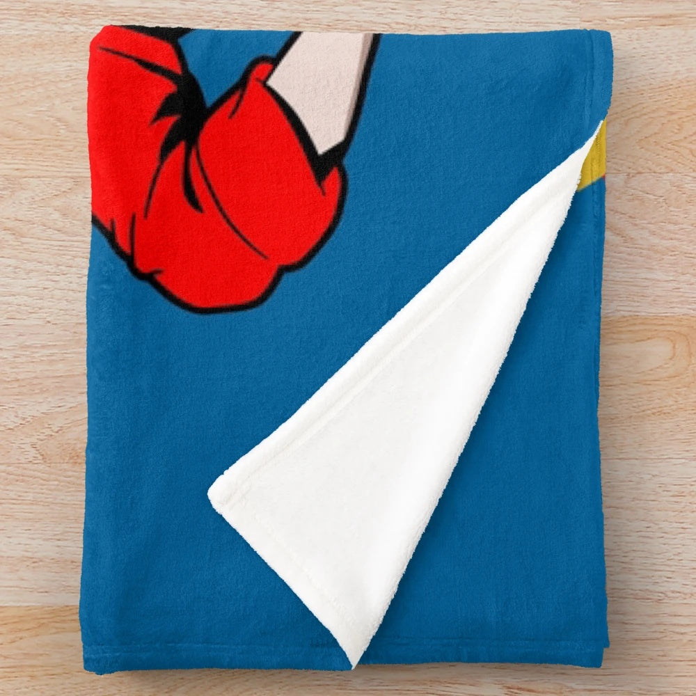 Oktoberfest-themed plush blanket with German text and imagery