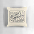 Oleson's Mercantile Little House Pillow featuring characters from the classic 80s TV show Little House on the Prairie