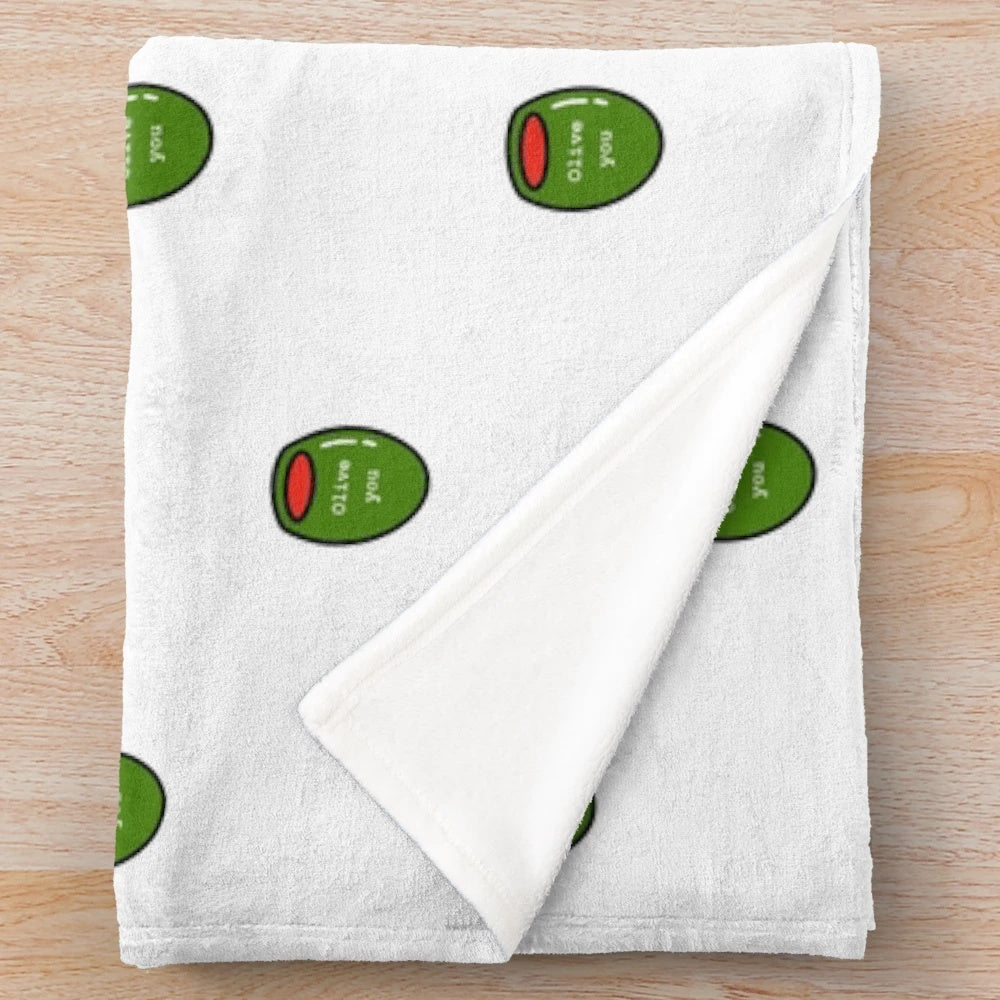 Olive You Plush Blanket - Soft and Cuddly Green Plush Blanket