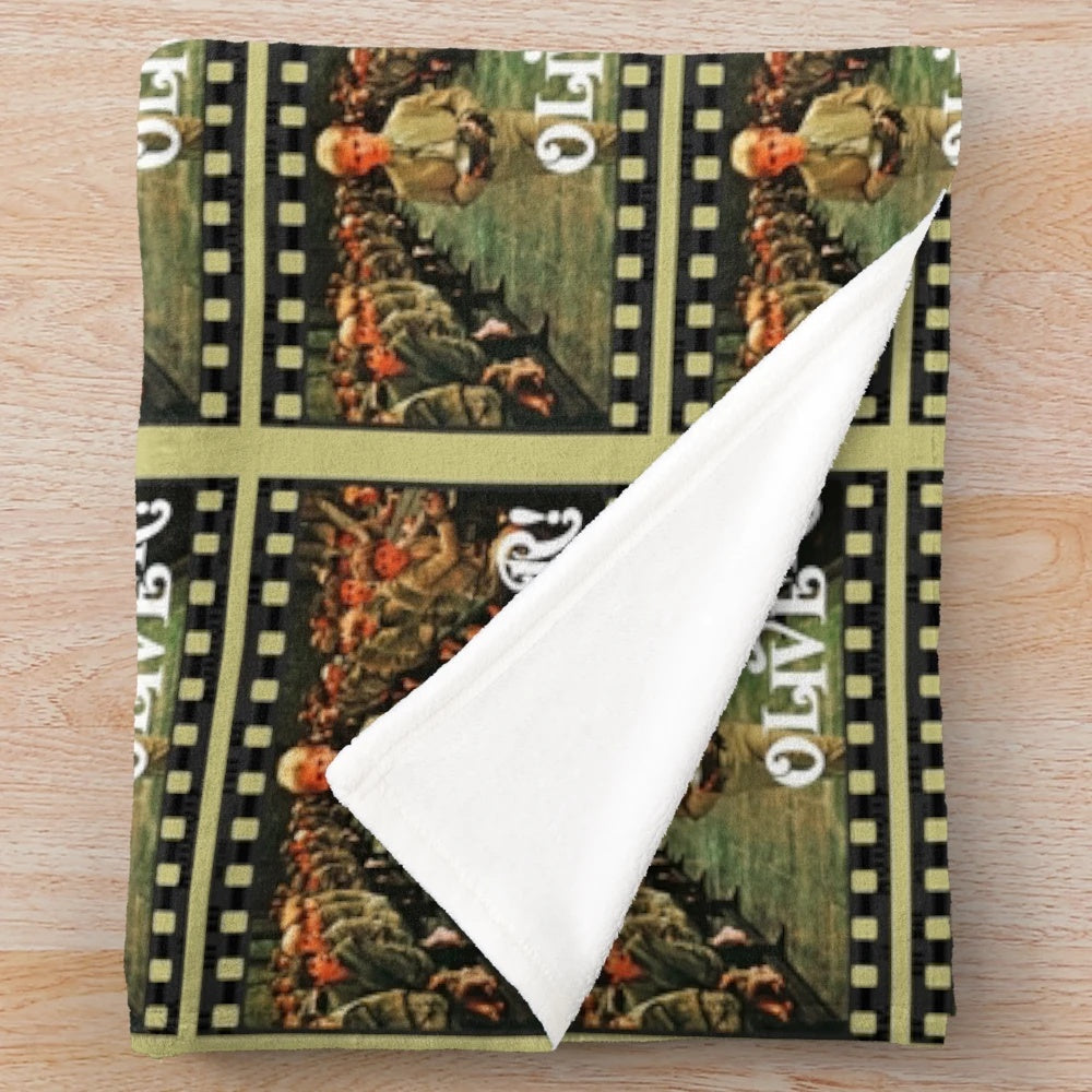 Oliver Musical Inspired Plush Blanket with Dickens Orphan Imagery