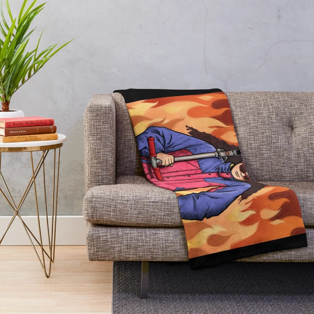 Oliver Tree inspired plush blanket with artistic design