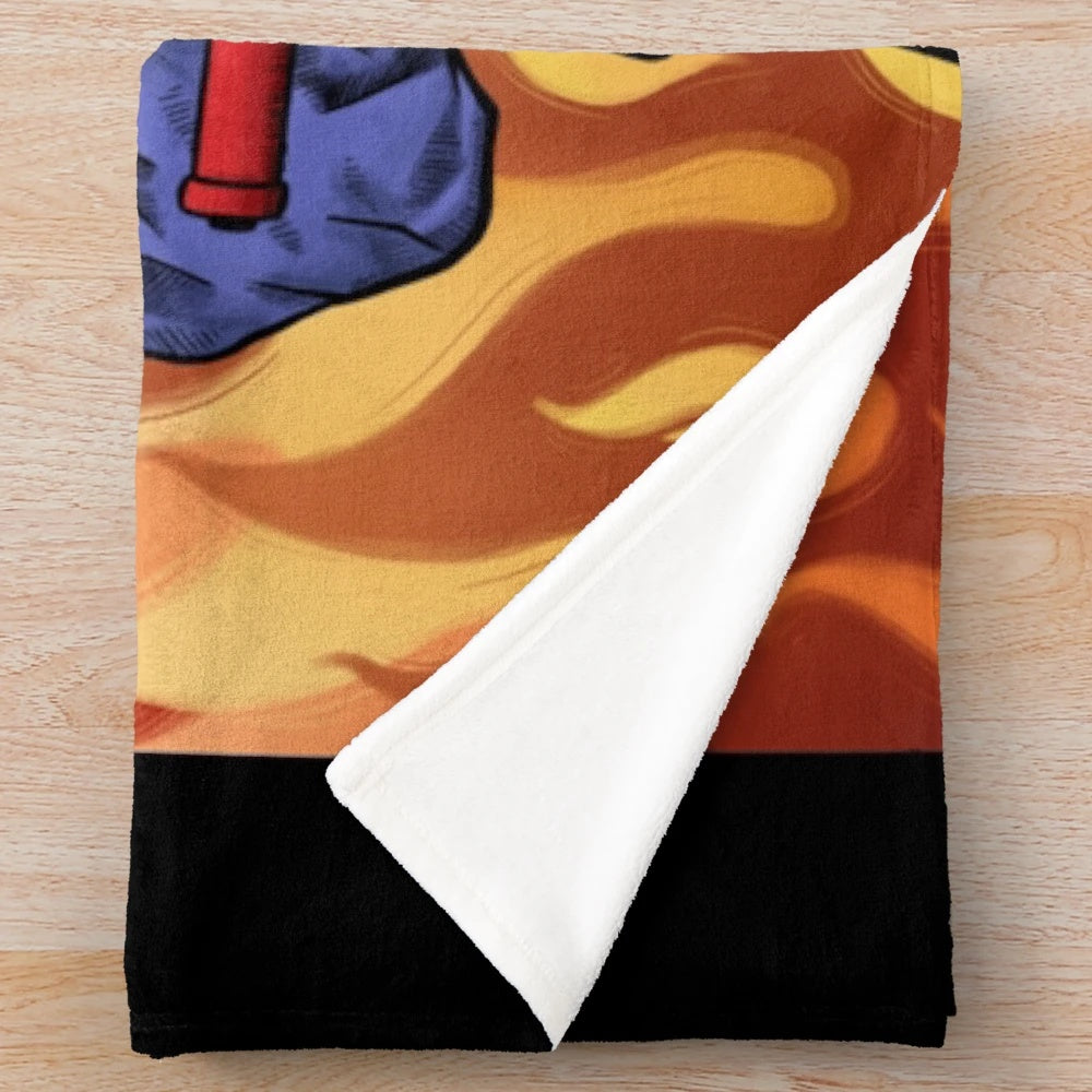 Oliver Tree inspired plush blanket with artistic design