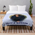 Olivia Benson Inspired Plush Blanket with Law & Order SVU Logo
