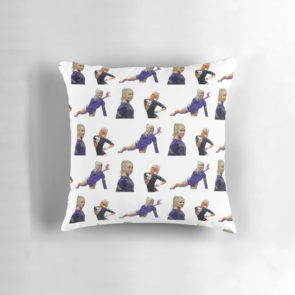 Olivia "Livvy" Dunne Collegiate Gymnastics Pillow