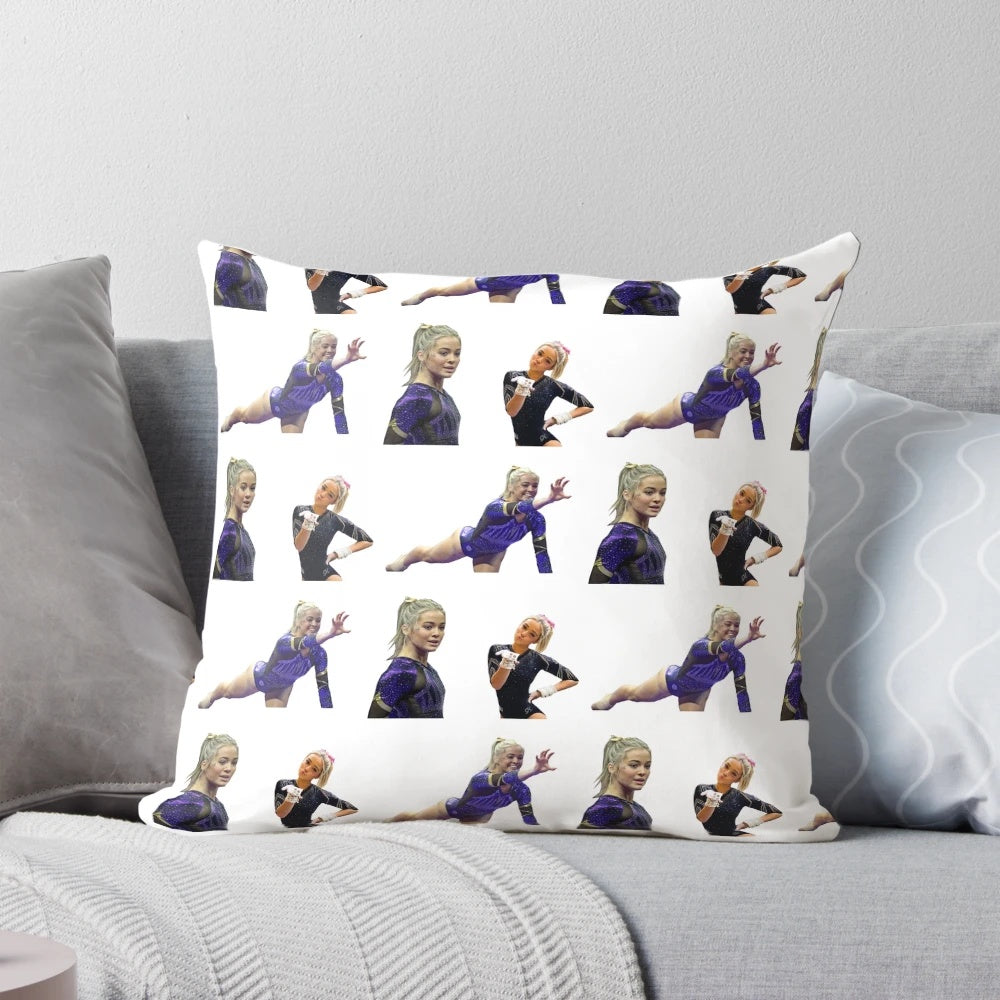 Olivia "Livvy" Dunne Collegiate Gymnastics Pillow