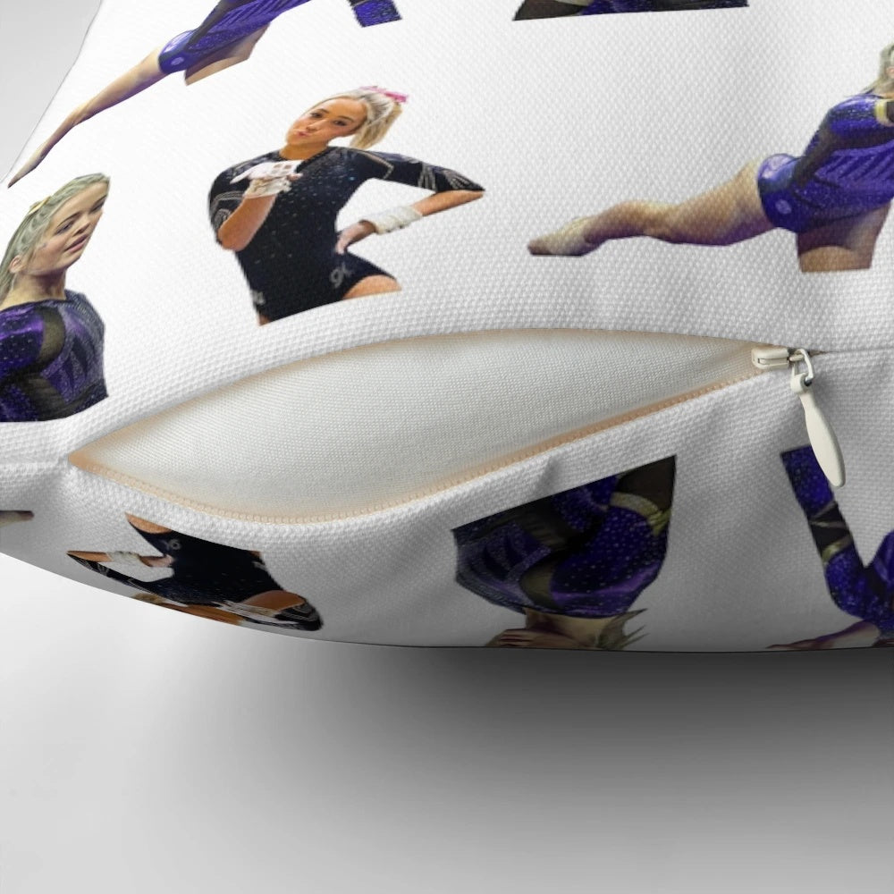 Olivia "Livvy" Dunne Collegiate Gymnastics Pillow