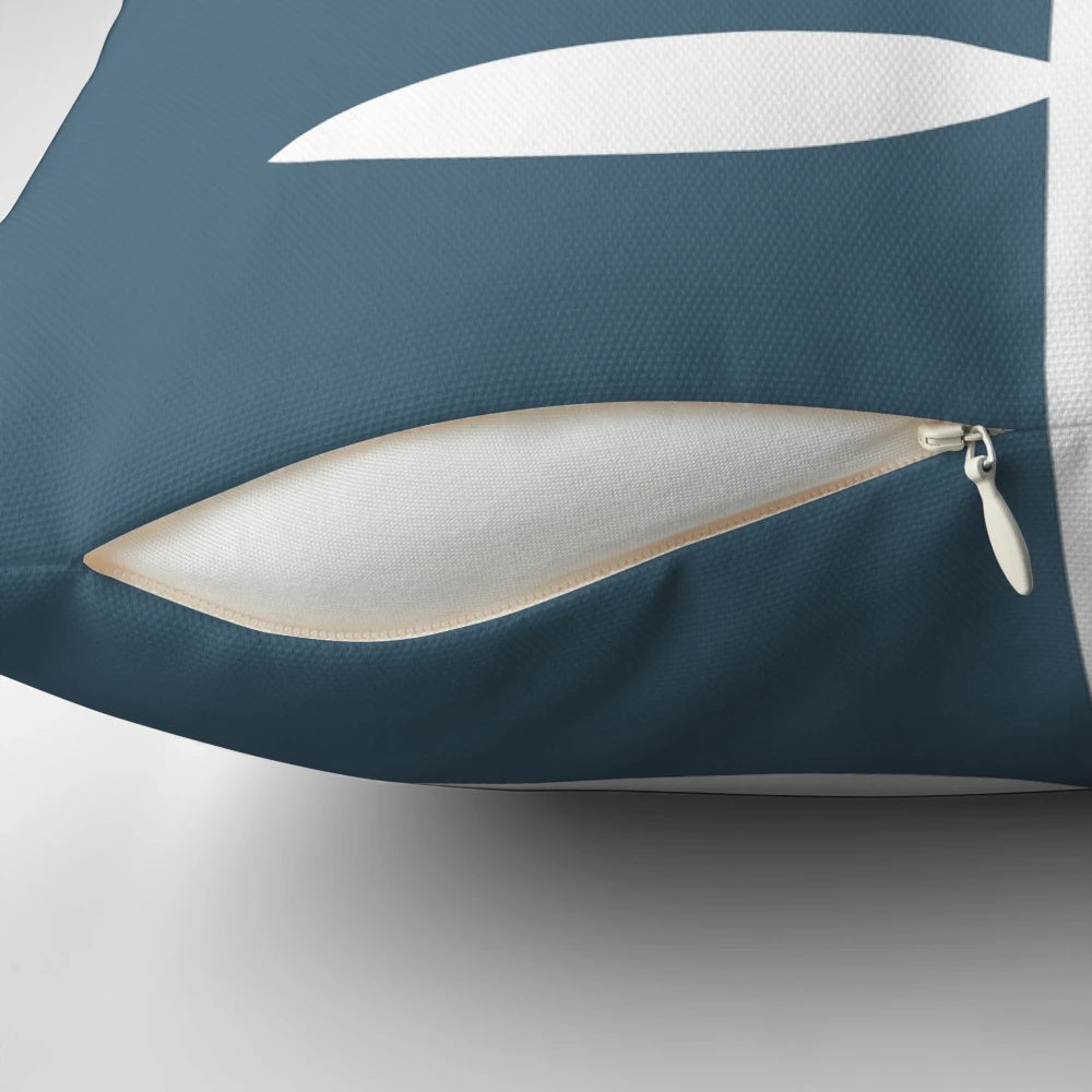 Olivia Mid-Century Modern Scandinavian Turquoise Pillow
