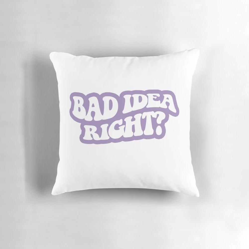 Olivia Rodrigo "Bad Idea Right?" Decorative Pillow Pod featuring the singer's hit song