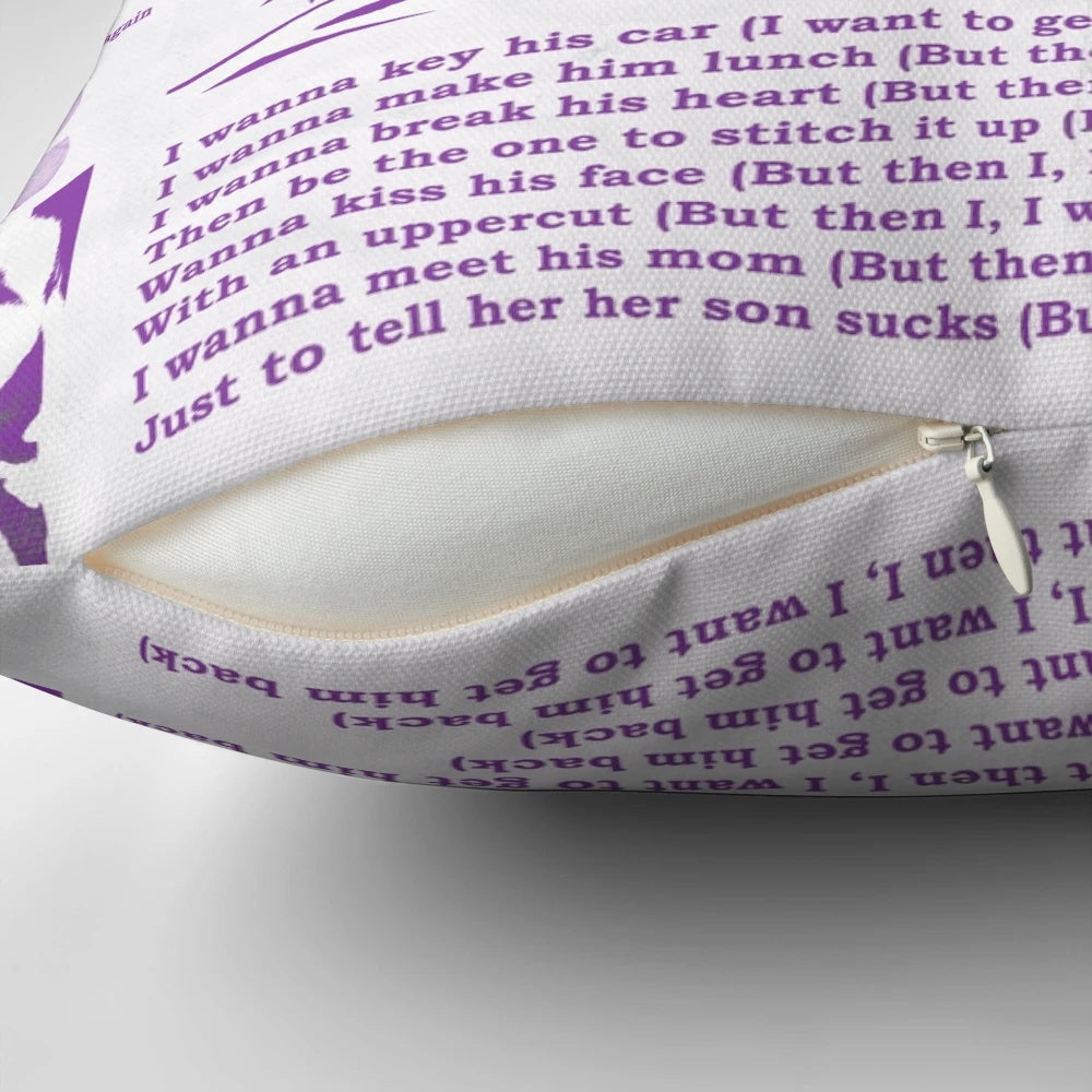 Olivia Rodrigo 'GUTS' inspired pillow featuring vampire band-aid design