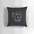 Olivia Rodrigo inspired pillow with her iconic logo and album artwork