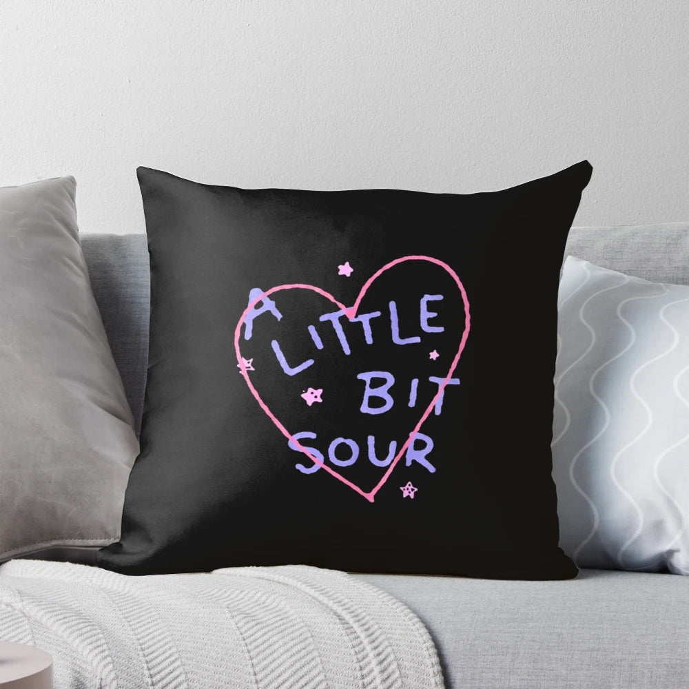 Olivia Rodrigo inspired pillow with her iconic logo and album artwork